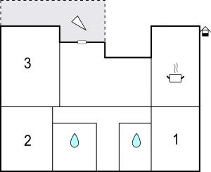 Plán poschodí v ubytovaní Three-Bedroom Apartment In Rogoznica