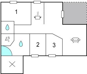 Půdorys ubytování Holiday Home Fasanvej Løkken V