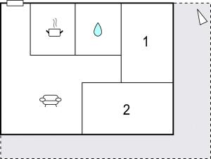 The floor plan of Pet Friendly Apartment
