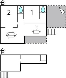 Půdorys ubytování Two-Bedroom Apartment In Vir