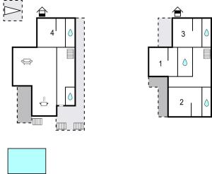 Půdorys ubytování Four-Bedroom Holiday Home In Blato Na Cetini