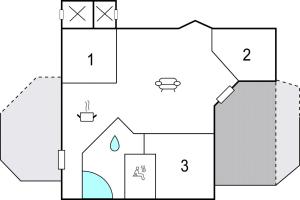 Půdorys ubytování Holiday Home Pøt Strandby Juelsminde T