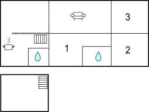 The floor plan of Casa Monica