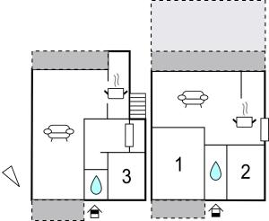 Plan piętra w obiekcie Nice Home In Risika With House Sea View
