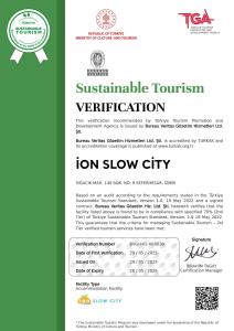 Certifikát, hodnocení, plakát nebo jiný dokument vystavený v ubytování Ion Slow City Adult 12
