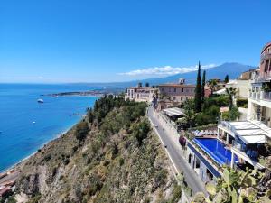a view of the amalfi coast in positano at La Casa di Rinaldo in Catania