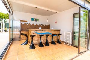 A balcony or terrace at Villa Views Can Funtasa II