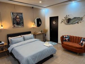 Siyôrô Meublée 객실 침대