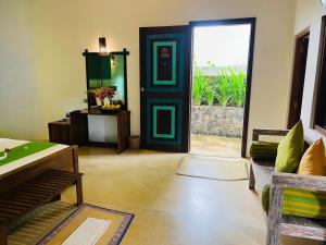 A seating area at Garcinia Leaf