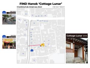 a screenshot of a google map of the google campus at Luxury Hanok Cottage Lunar in Seoul