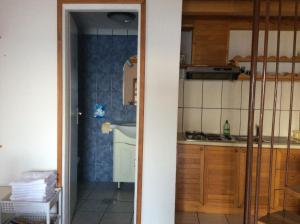 Kuchyň nebo kuchyňský kout v ubytování Apartman Ustrine