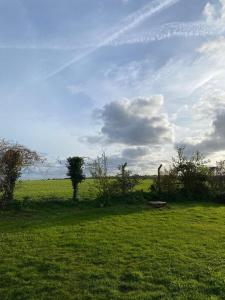 a green field with trees and a cloudy sky at The Link Inn in Allhallows