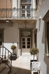 Balkón nebo terasa v ubytování Alma Syros