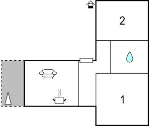Půdorys ubytování Two-Bedroom Apartment In Podstrana