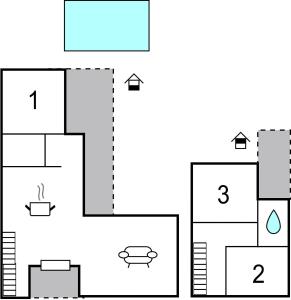 Plan piętra w obiekcie Three-Bedroom Holiday Home In Kmacici