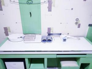 a bathroom with a sink and a mirror at Dreaming Hostel Sinchon Hongdae in Seoul