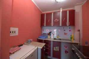 Kuchyň nebo kuchyňský kout v ubytování Maja Apartman
