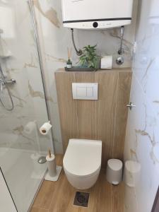 Koupelna v ubytování Apartmani Ljubica