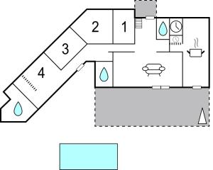 The floor plan of Villa Janet
