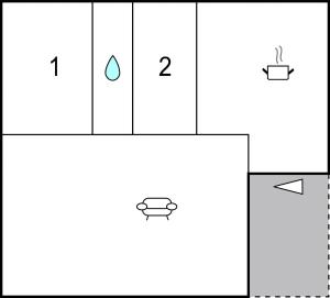 The floor plan of Amazing Apartment In Sucina With Wifi