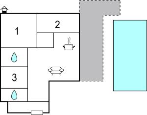 Plan piętra w obiekcie 3 Bedroom Amazing Home In Sikici
