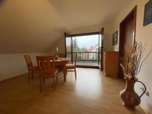 Μπαλκόνι ή βεράντα στο Ferienwohnung Am Briesetal