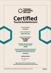 Certificato, attestato, insegna o altro documento esposto da Beckers Place at No2 NLC in Carrickfergus