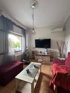 Телевизия и/или развлекателен център в ABOVE relaxing view and vibes!