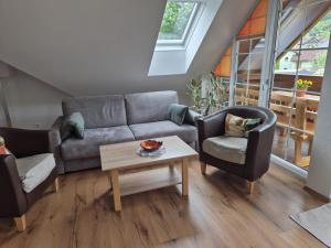 Posezení v ubytování Penthouse Aineckblick