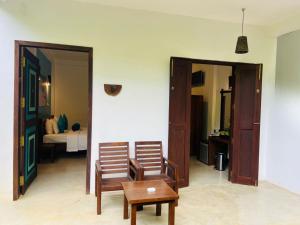 A seating area at Garcinia Leaf