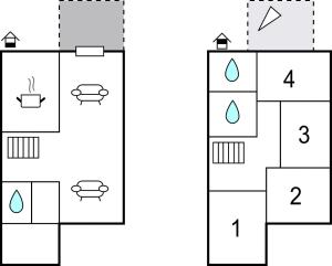 Plán poschodí v ubytovaní Villa Pian Di Marte
