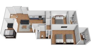 a rendering of a floor plan at Ocean's Edge Luxury Rentals in Ocean City