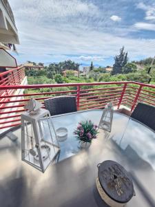 Balkón nebo terasa v ubytování ENDLESS BLUE Lovely Apartment