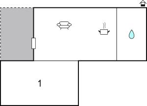Půdorys ubytování One-Bedroom Apartment In Tar-Vabriga