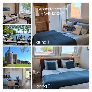 Postel nebo postele na pokoji v ubytování Appartement Havenzicht