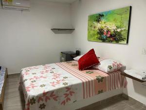 Postel nebo postele na pokoji v ubytování Casa hotel mateguadua