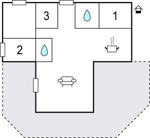 Majutuskoha 3 Bedroom Cozy Home In Sölvesborg korruse plaan
