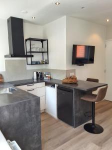 Kuchyň nebo kuchyňský kout v ubytování Appartement Havenzicht