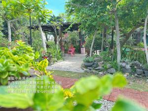 旺旺部落小木屋にある庭