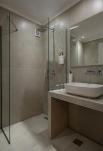 Koupelna v ubytování Hotel Rema