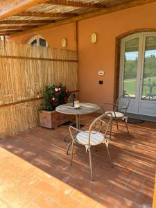 Balkón nebo terasa v ubytování Agriturismo Due Comuni