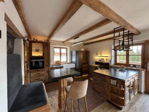 Kuchyň nebo kuchyňský kout v ubytování Almhaus Chalet 607 - Lachtal