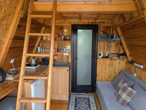 Dapur atau dapur kecil di A Pine vikendica u srcu Zapadne Srbije