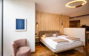Postel nebo postele na pokoji v ubytování Appartements Panorama