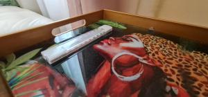 a box with a cake and a remote control in it at Poilsis Juodkrantėje in Juodkrantė +7 photos