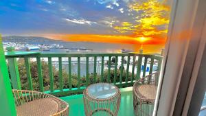 Μπαλκόνι ή βεράντα στο Sunset View garden house of Mykonos