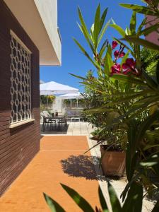 a view from the outside of a house with plants at Villa Ada in Francavilla al Mare