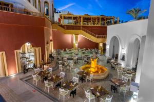 an overhead view of a restaurant with a fountain at Royal Savoy Sharm El Sheikh in Sharm El Sheikh