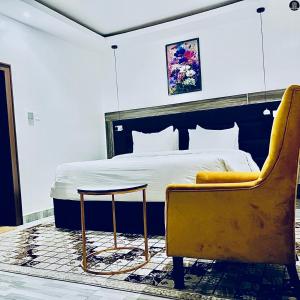 Ruang duduk di Asokoro Hotel, close to Force Hq and Ecowas, Gym, Swimming Pool, Wifi