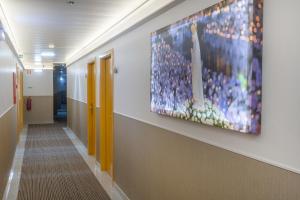 Una televisión o centro de entretenimiento en Hotel Azinheira by RIDAN Hotels
